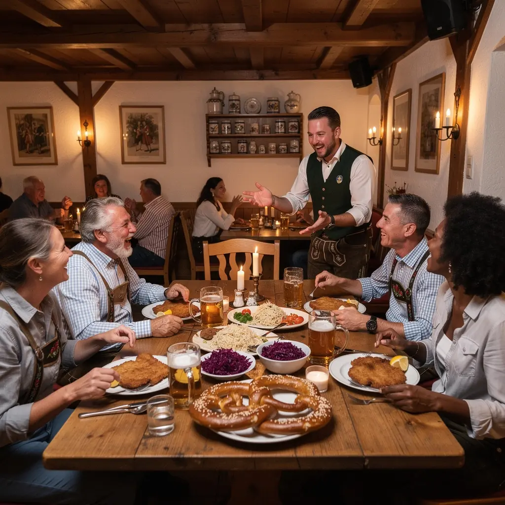 Familien genießen ein kulturelles Festival im Stadtpark