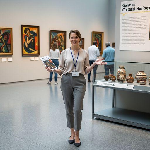 Ein Reiseführer erklärt die Geschichte einer berühmten Sehenswürdigkeit